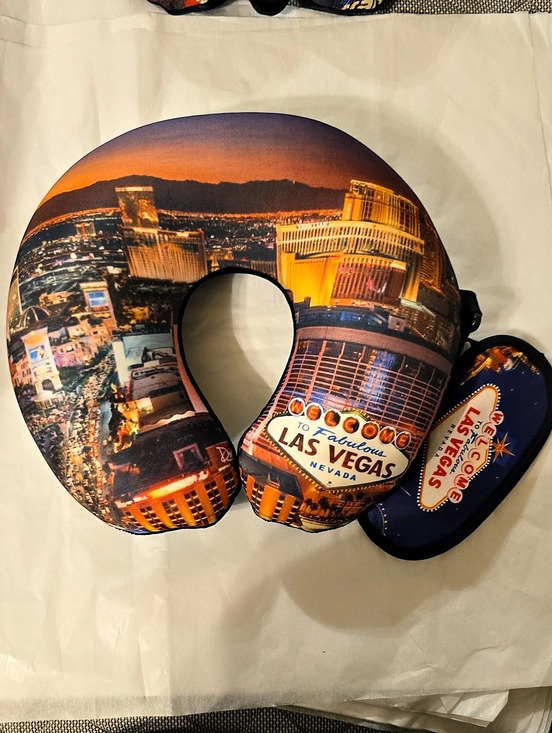 Other - Las Vegas travel pillow and eye mask set Travel Pillow Set in Black & Purple